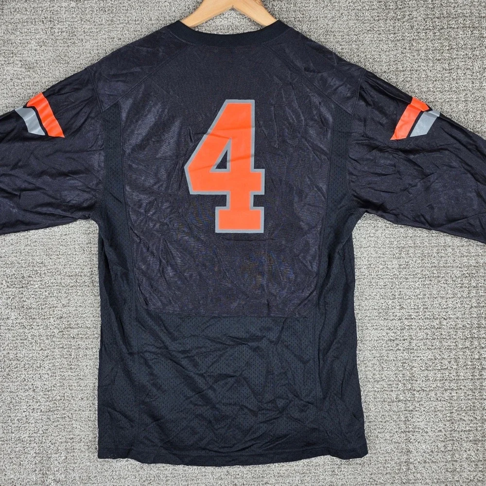 Nike Oklahoma State Cowboys #4 Football Jersey Mens Medium Black Orange Mesh - Picture 2 of 8
